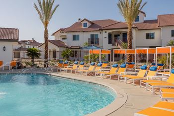 Blue cool swimming pool